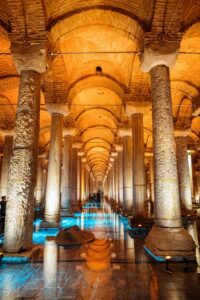 Basilica Cistern (Yerebatan Sarnici) Istanbul Turkey - interior view