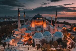 Hagia Sophia at night, best known Istanbul attraction