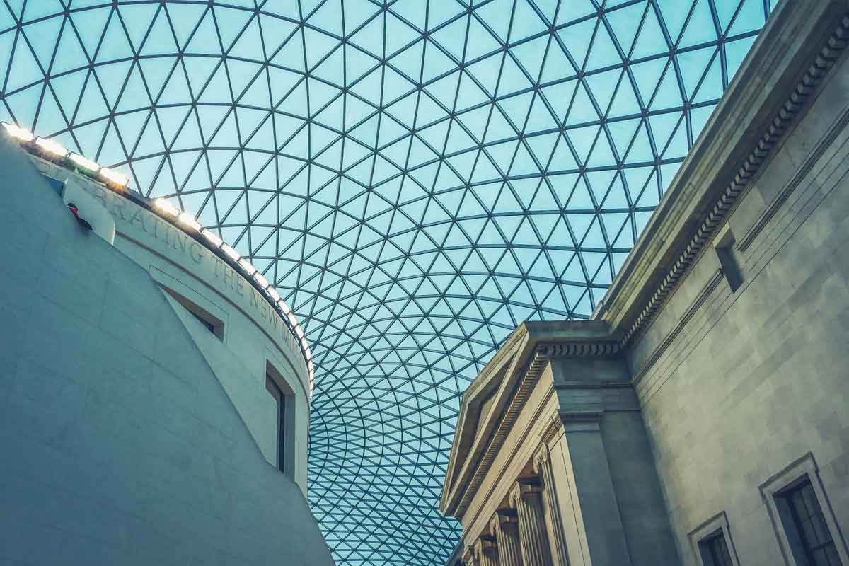 British Museum London - interior with glass dome