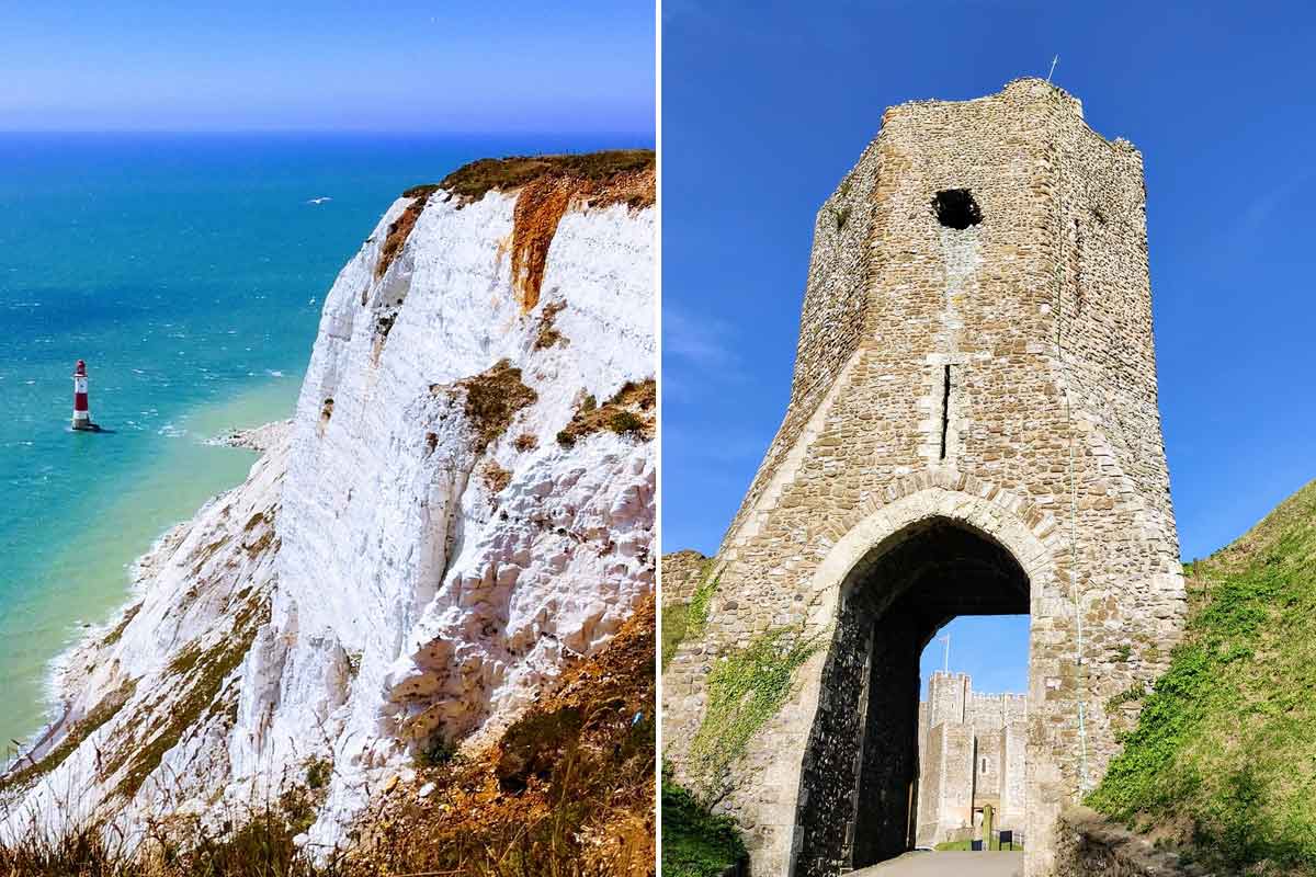 White Cliffs of Dover and Dover Castle