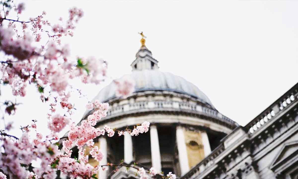St Paul's Cathedral, London in spring