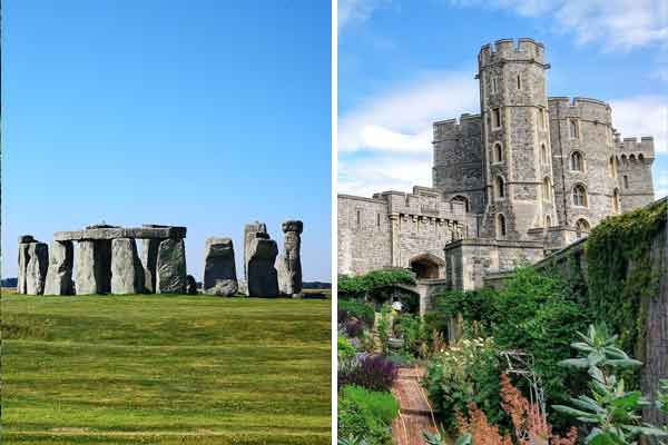 Stonehenge and Windsor Castle