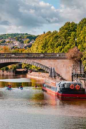 Boat trip on River Avon, Bath, England