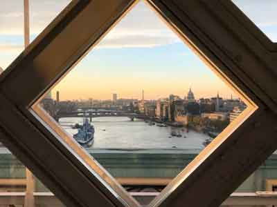 Amazing London views from Tower Bridge, London - Image courtesy of https://www.towerbridge.org.uk/
