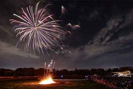 Bonfire night and fireworks, London in November