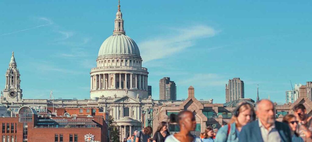 St Paul's Cathedral, summer in London in July