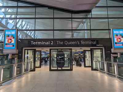 London Heathrow Airport, Terminal 2: The Queen's Terminal entrance