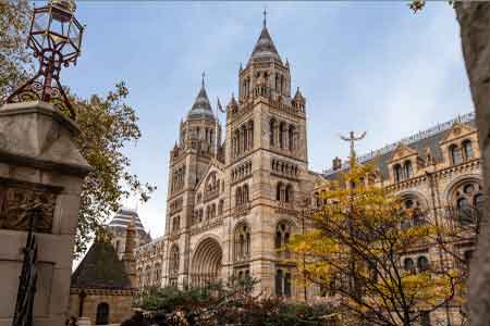 Natural History Museum, autumn, London in October