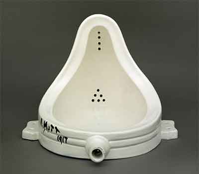 Fountain by Marcel Duchamp, Display at Tate Modern London - Copyright: © Succession Marcel Duchamp/ADAGP, Paris and DACS, London 2017 / Photo © Tate
