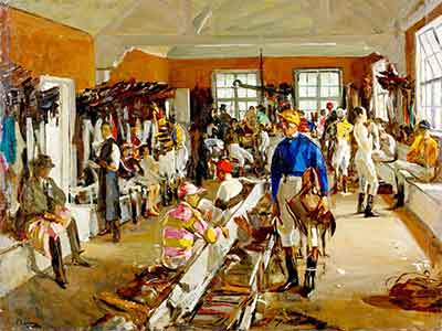 Painting, The Jockeys' Dressing Room at Ascot by Sir John Lavery, 1923 | Tate - Copyright: Photo © Tate