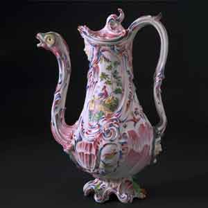 Rococo style coffee pot from England, Europe 1600 – 1815 Collection - Image © Victoria and Albert Museum, London