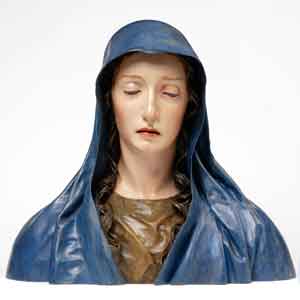 The Virgin of Sorrows bust by José de Mora, Sculptures - Image © Victoria and Albert Museum, London