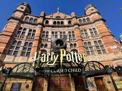 Palace Theatre in Soho London, currently showcasing "Harry Potter and the Cursed Child"