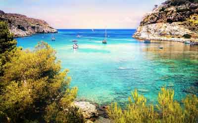 Anthony Quinn Bay Beach, Rhodes Island, Greece