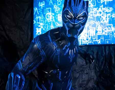 Black Panther, Marvel Hall of Heroes, Madame Tussauds London - Image courtesy of https://www.madametussauds.com/london/