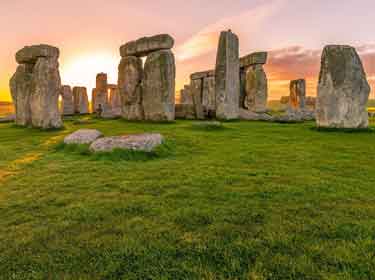 Sunset at Stonehenge, England