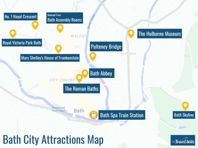 Bath Attractions Map