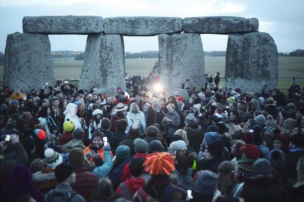 Druids at Stonehenge, Winter Solstice